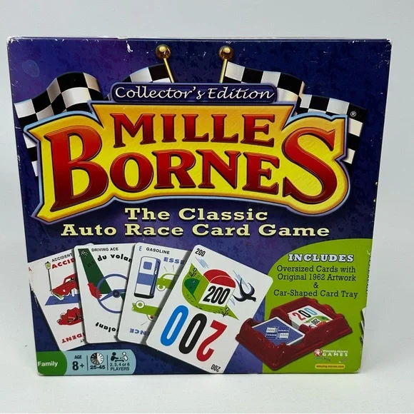 2010 Mille Bornes Card Game Collectors Edition with Car Shaped Tray Complete - Picture 7 of 11